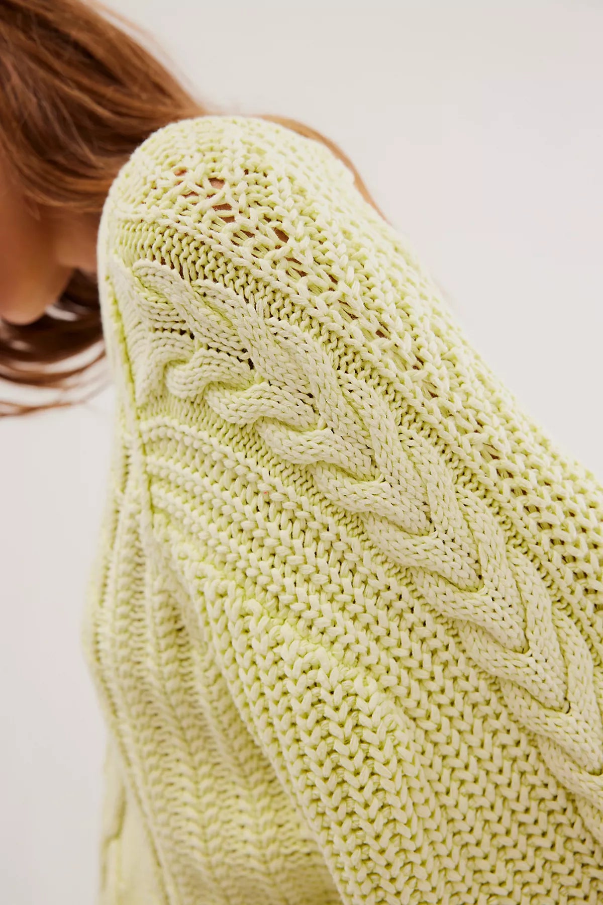 Frankie Cable Knit Cotton Sweater