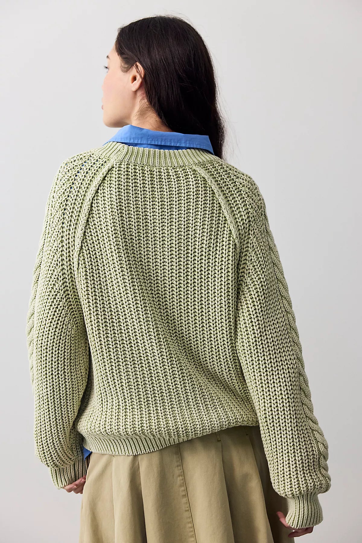 Frankie Cable Knit Cotton Sweater