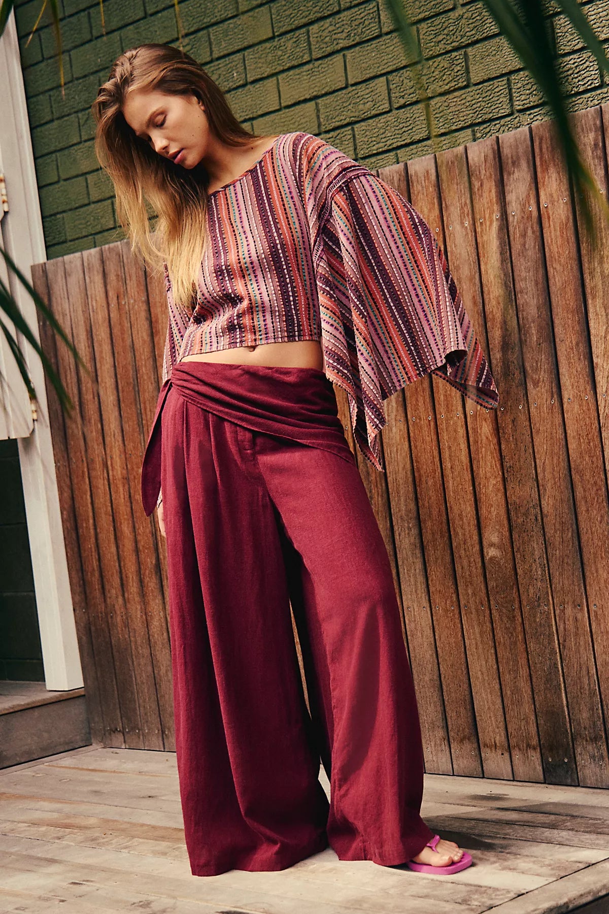 Sandshell Linen Priya Sarong Pants