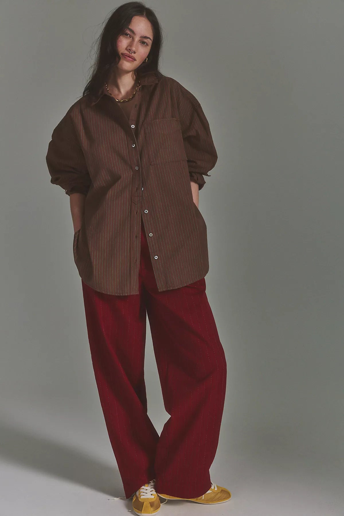 We The Free Lexi Striped Button Down Shirt