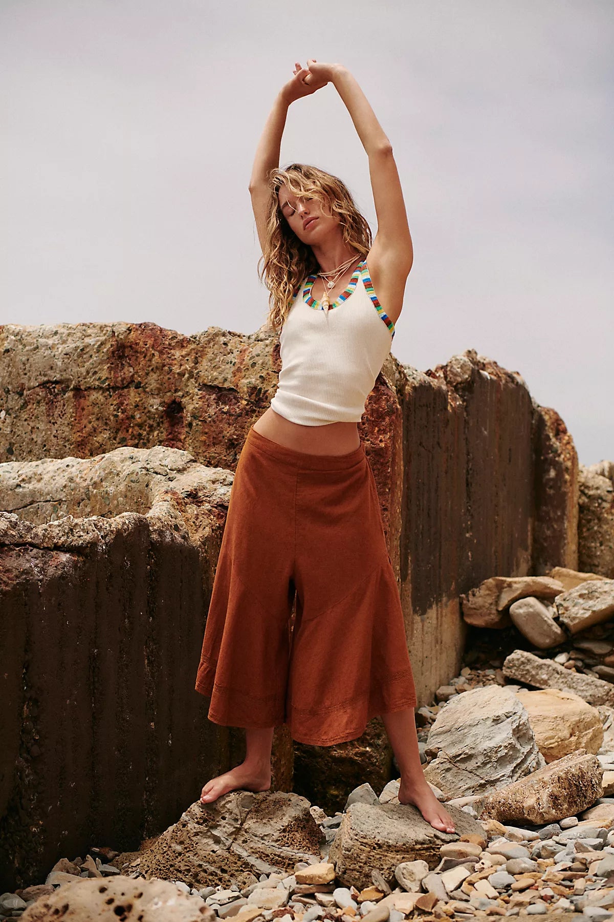 Celina Linen Culotte Pants