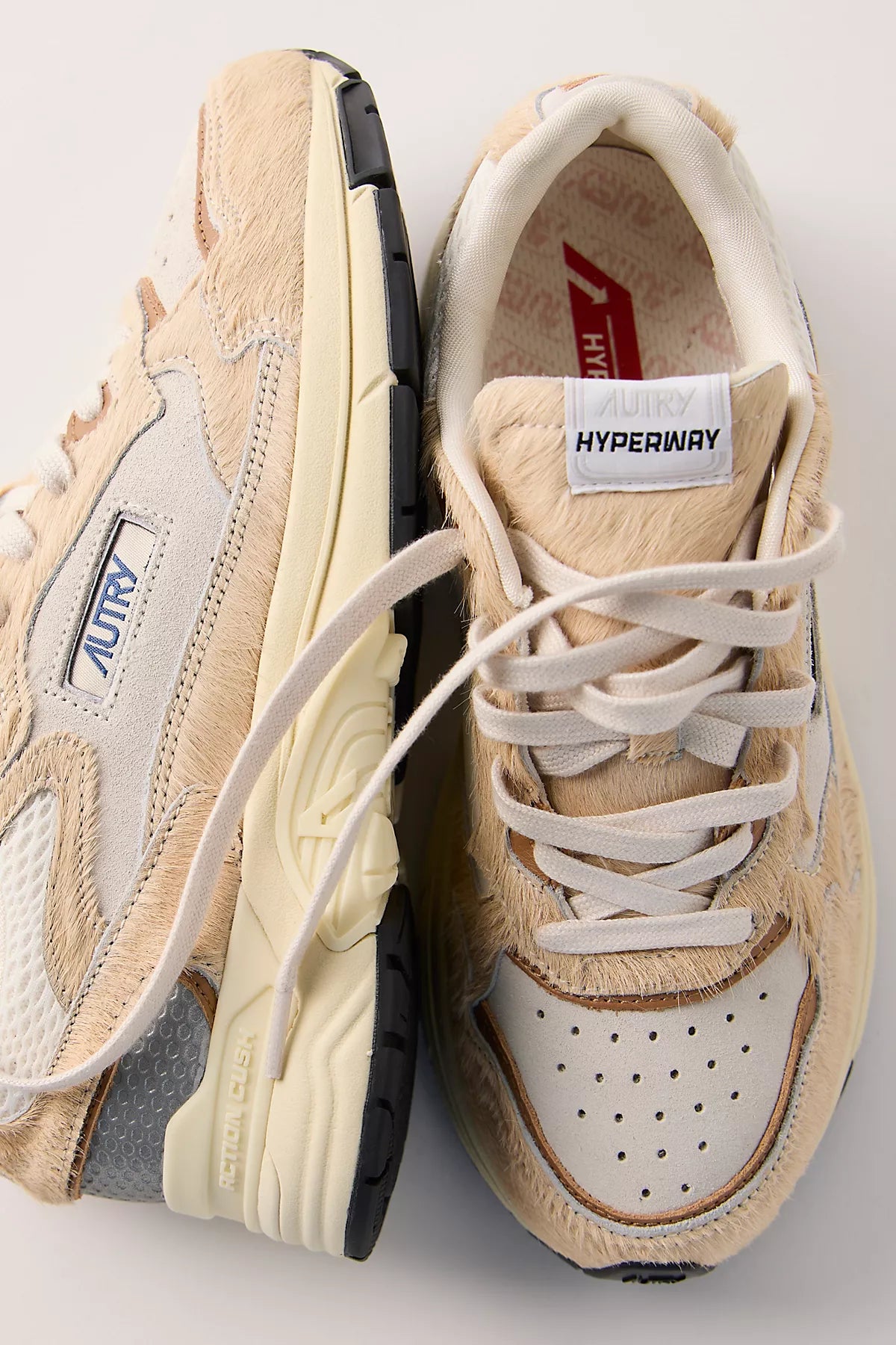 Autry Hyperway Hair-On Low-Top Sneakers
