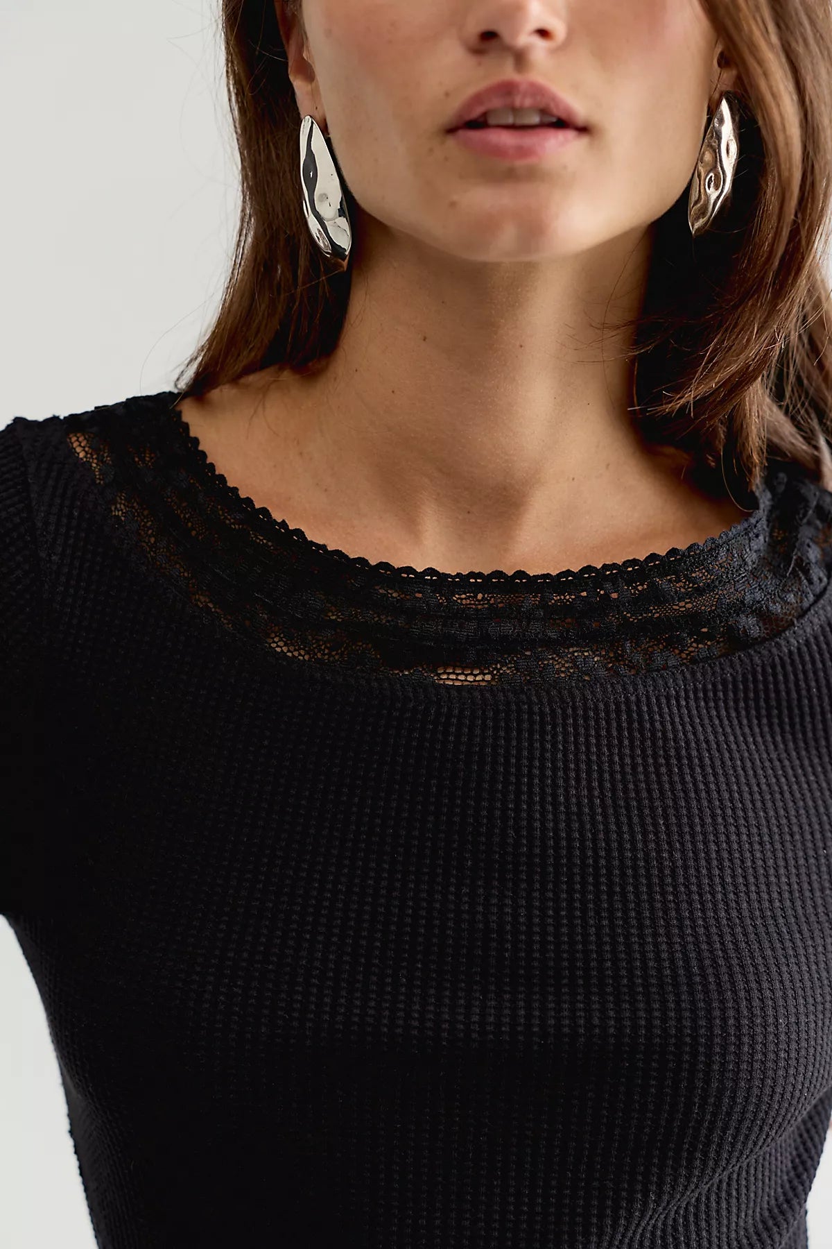 Amber Lace Cuff Long Sleeve Top
