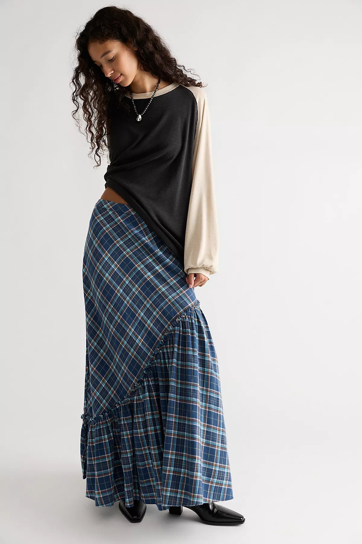 Emberwood Flannel Maxi Skirt