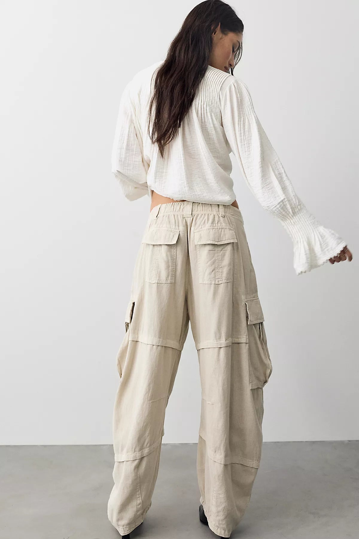 We The Free Reef Curved Linen Cargo Pants