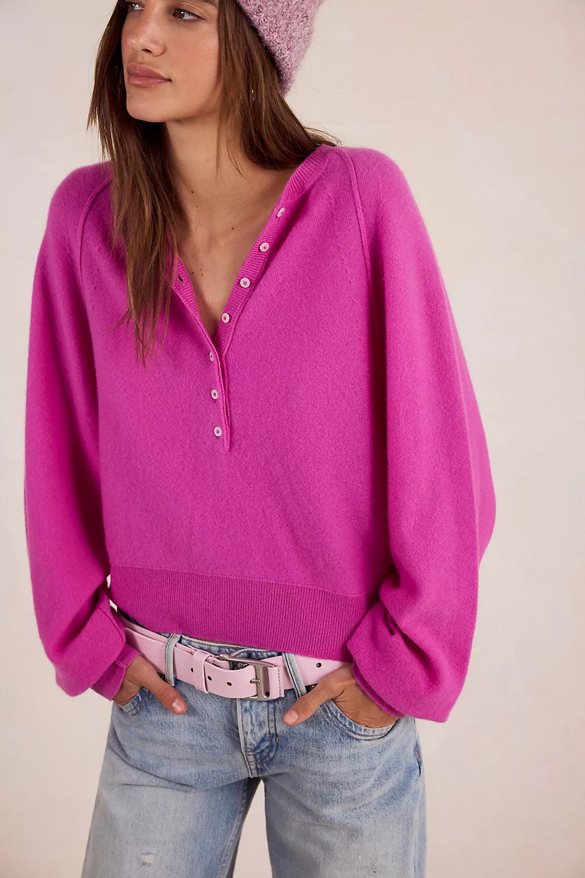Porta Cashmere Henley Sweater