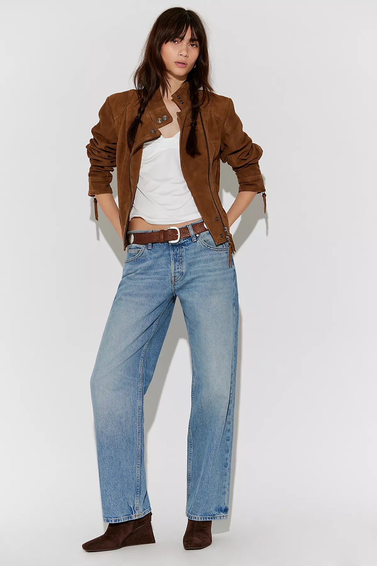 EB Denim Low-Rise Baggy Jeans
