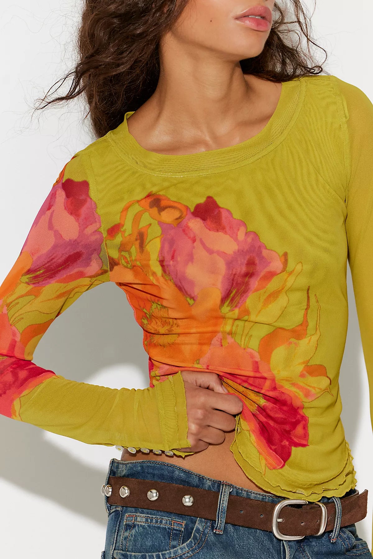 Lilly Printed Long Sleeve Top