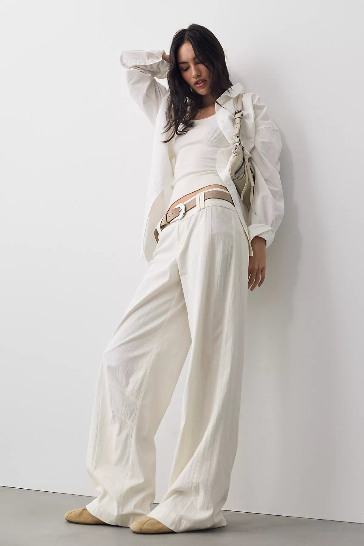 Time Flies Low-Rise Clean Solid Trousers