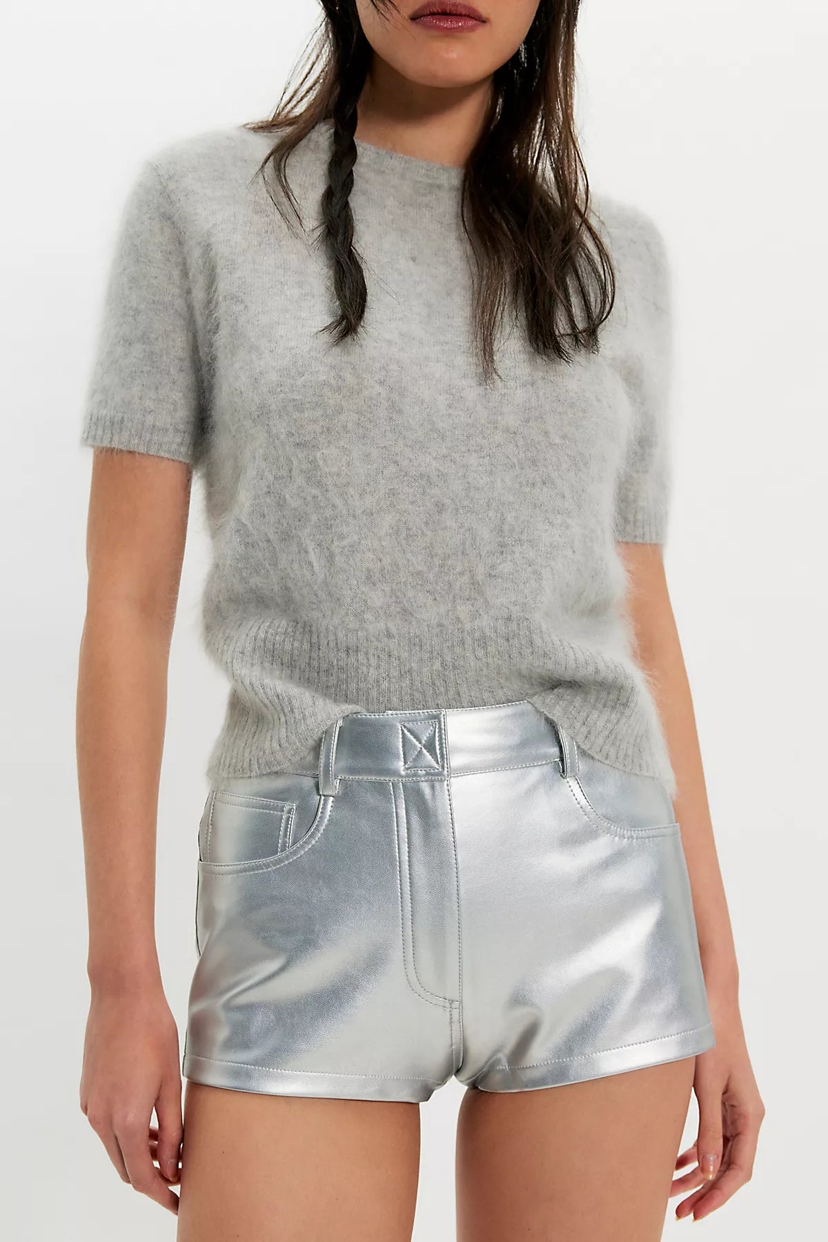 Norma Kamali High-Waisted Vegan Shorts