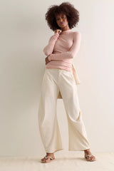 End Game Pointelle Mock Neck Long Sleeve