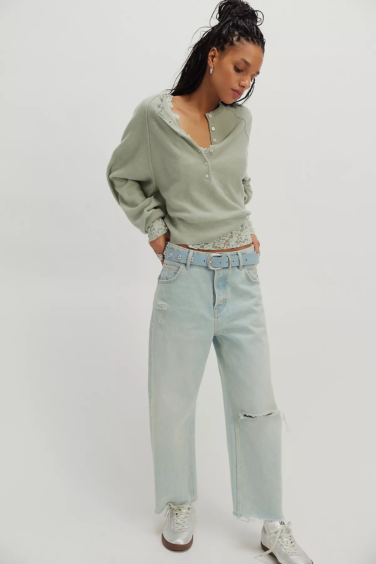 Porta Cashmere Henley Sweater