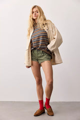 Palm Springs Striped Pullover