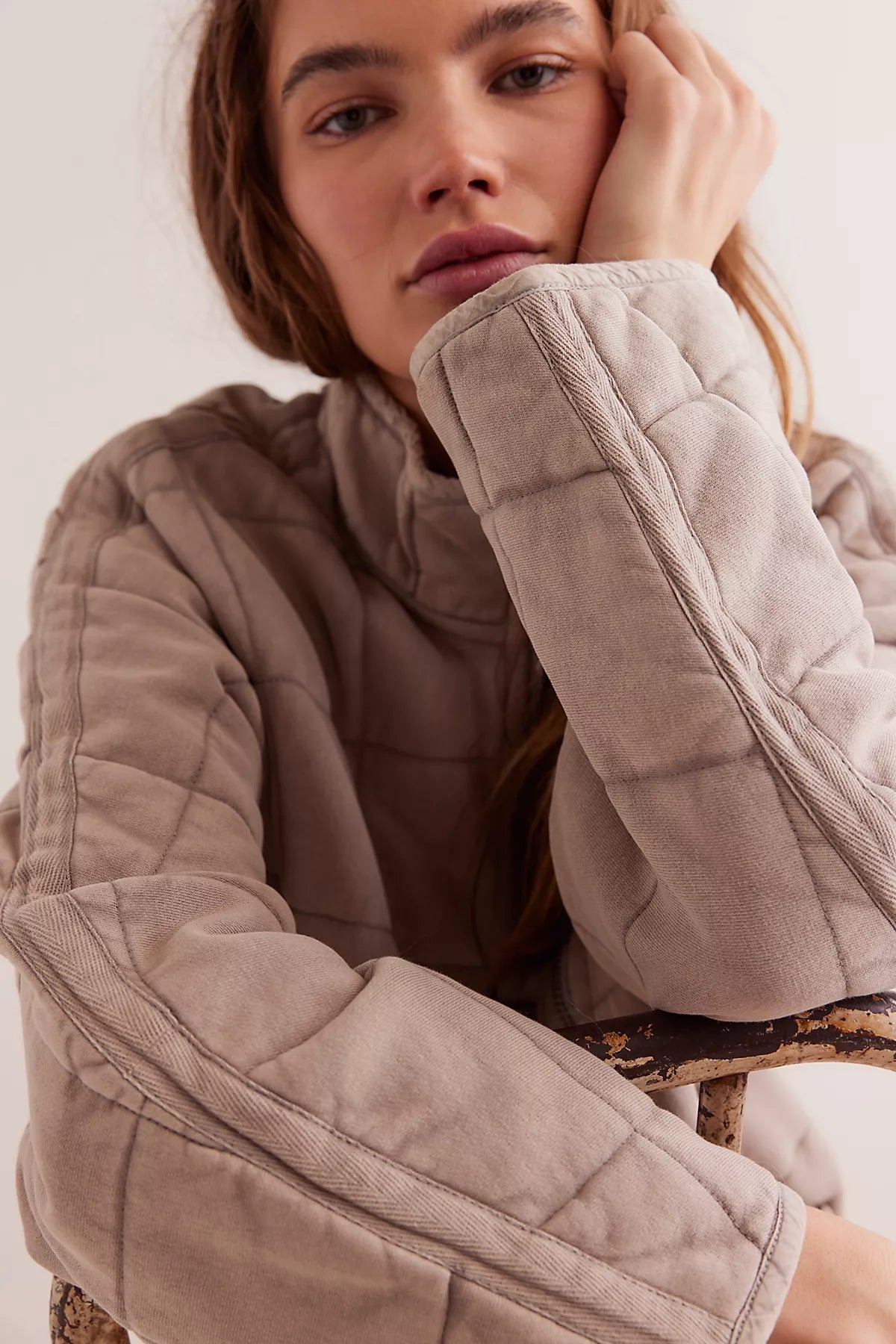 Dolman Quilted Knit Jacket
