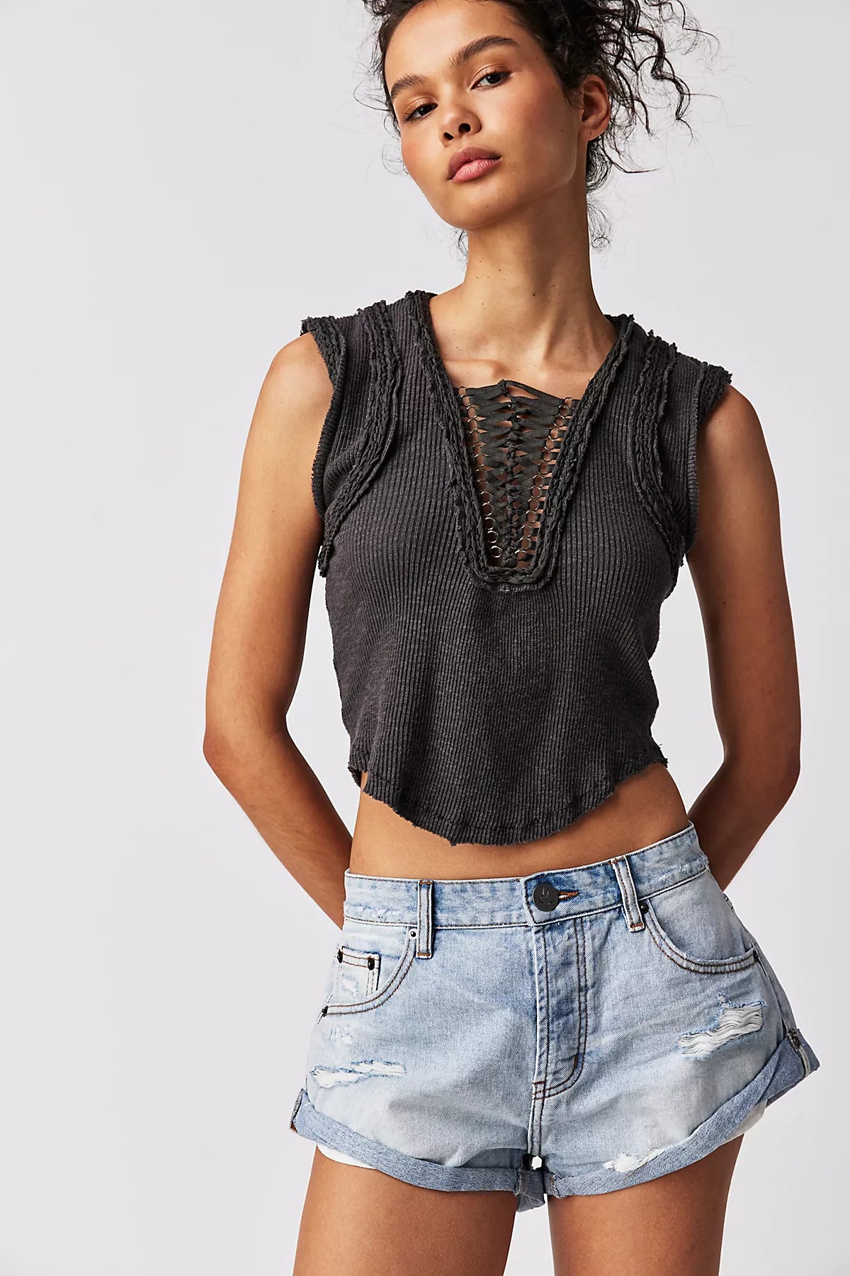 OneTeaspoon Bandits Low-Waist Denim Shorts