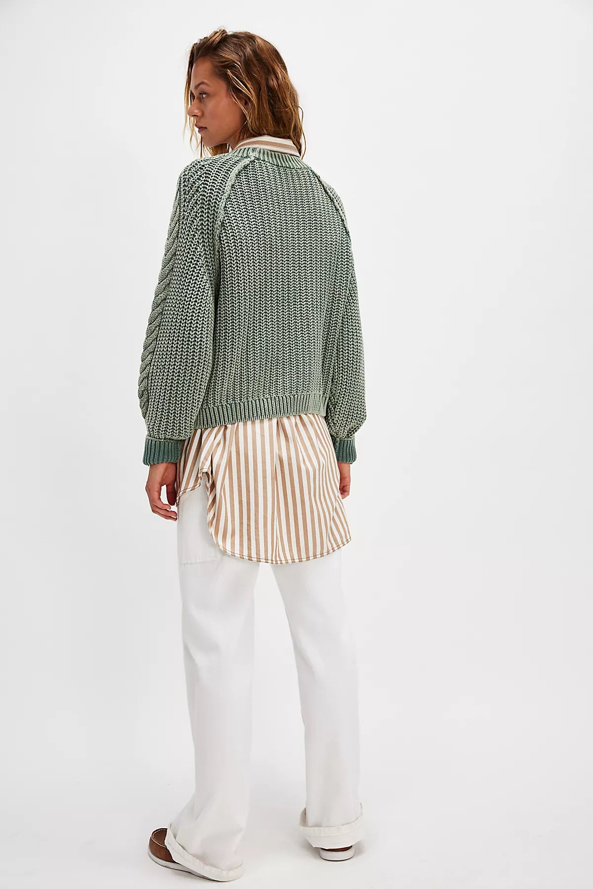Frankie Cable Knit Cotton Sweater