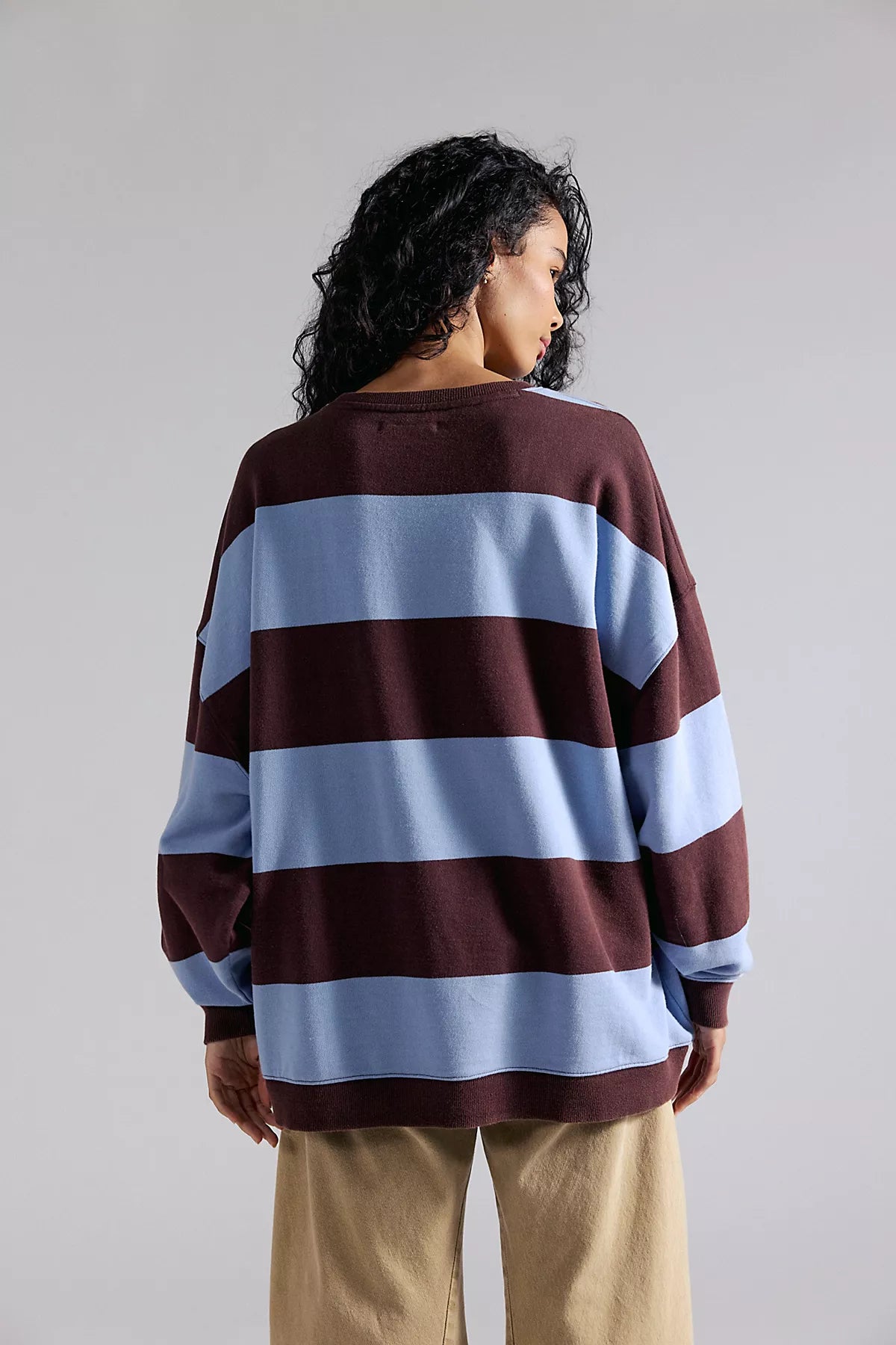 We The Free Classic Striped Oversized Crewneck