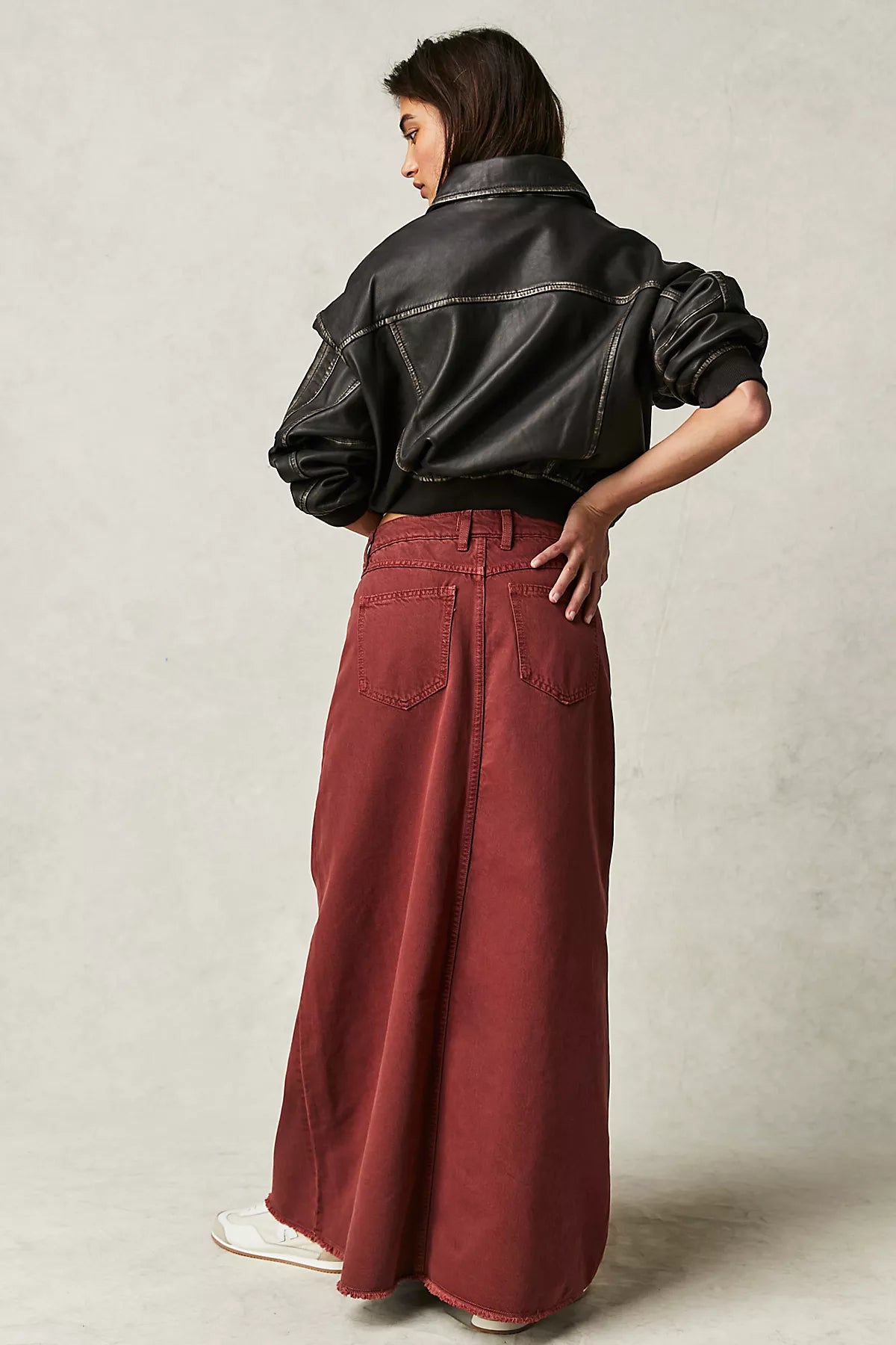 We The Free Come As You Are Denim Maxi Skirt
