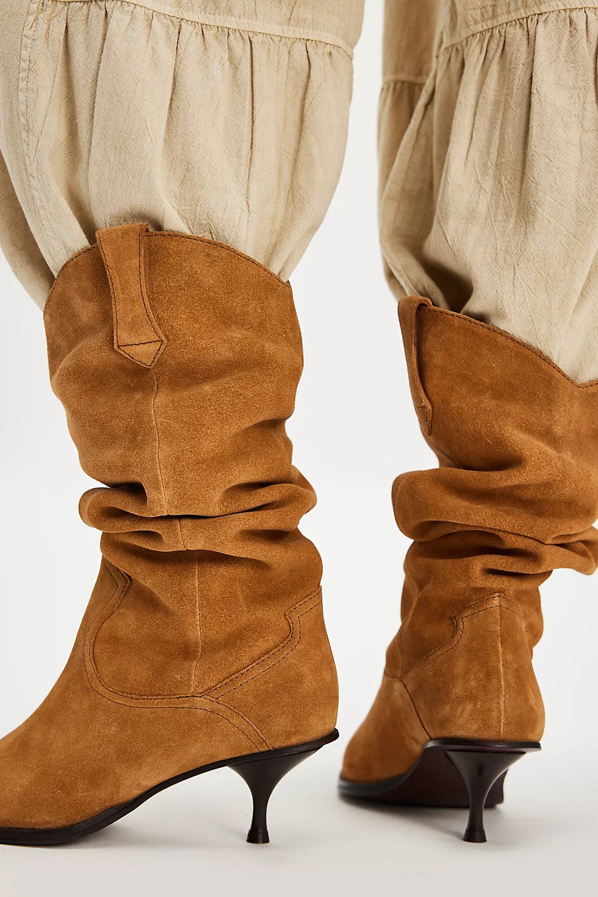 Daisy Slouchy Kitten Heel Boots