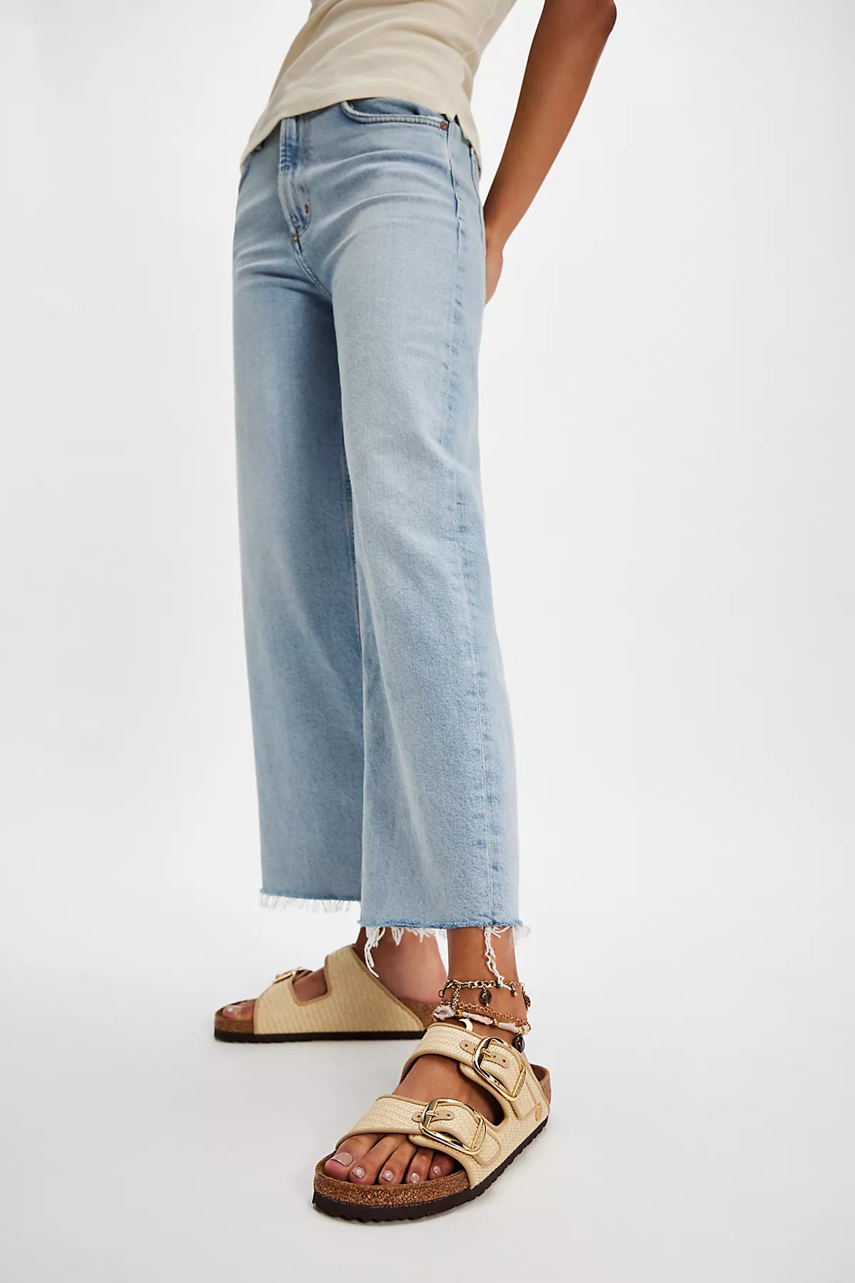 Birkenstock Arizona Raffia Big Buckle Sandals