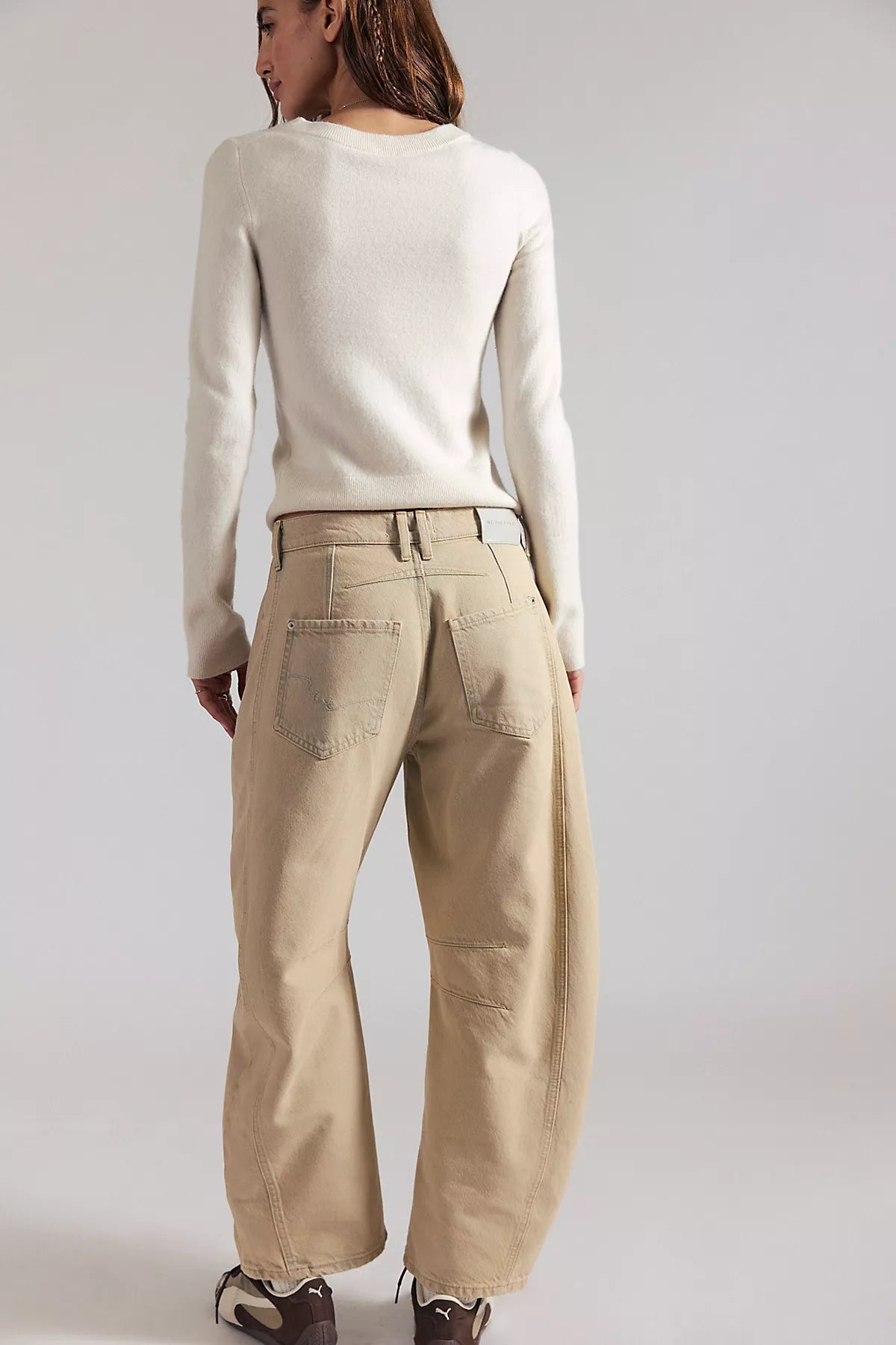 We The Free Good Luck Mid-Rise Barrel Jeans