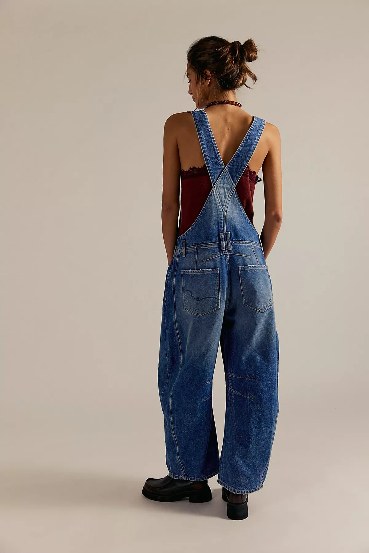 We The Free Good Luck Barrel Overalls