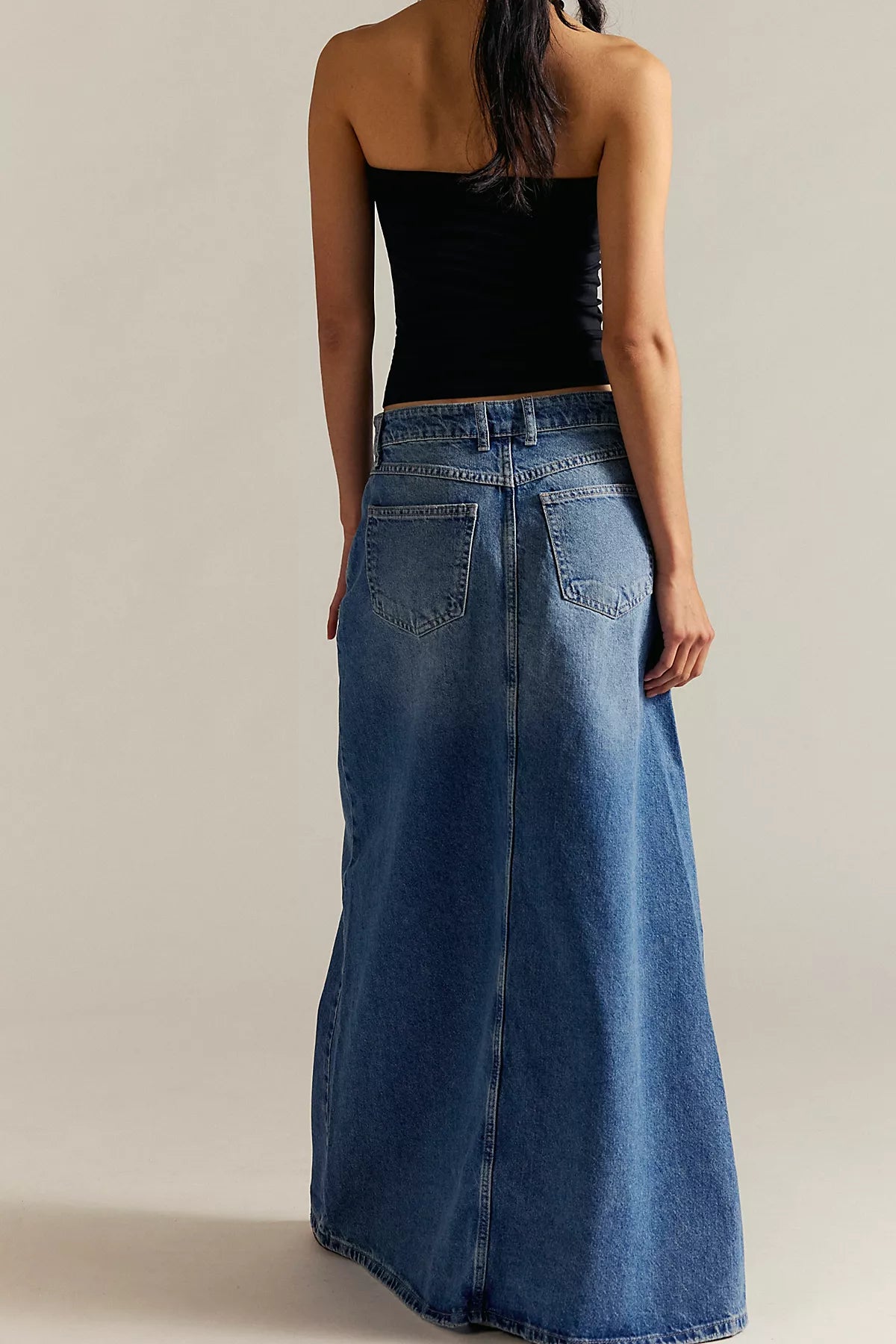 We The Free Come As You Are Denim Maxi Skirt