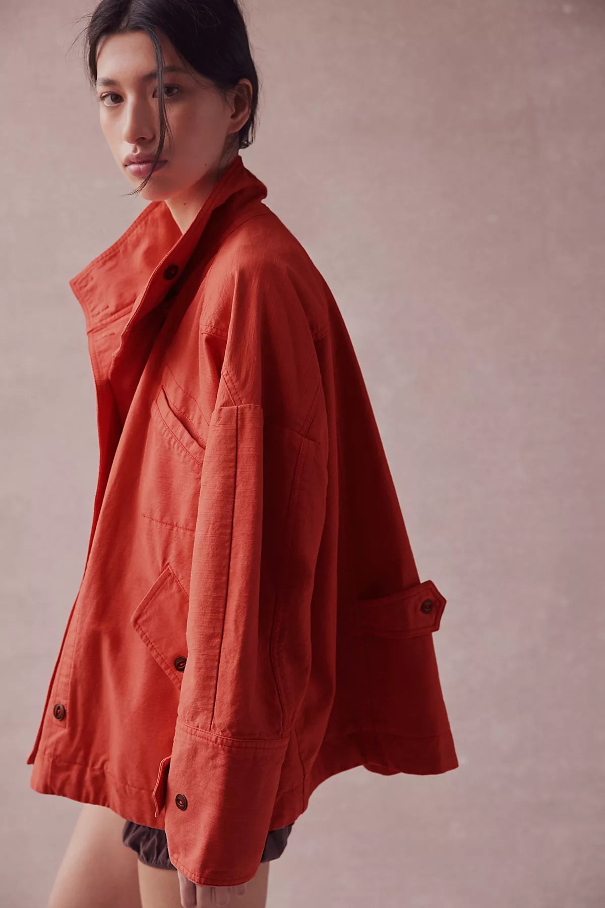 We The Free Collins Washed Canvas Funnel-Neck Jacket