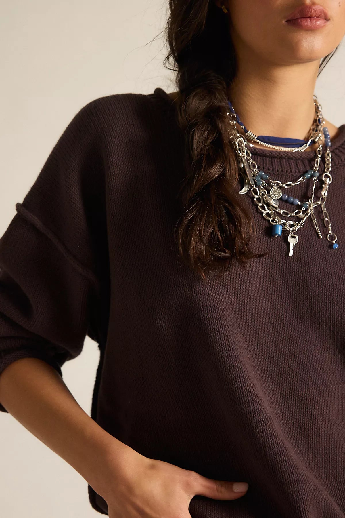 We The Free Ella Roll-Neck Cotton Knit Sweater