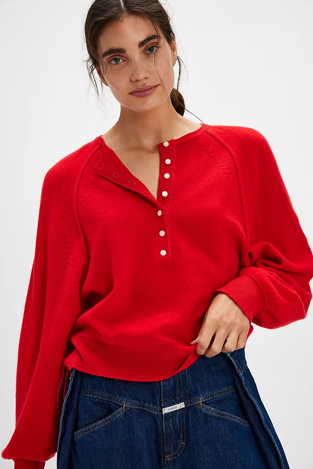 Porta Cashmere Henley Sweater