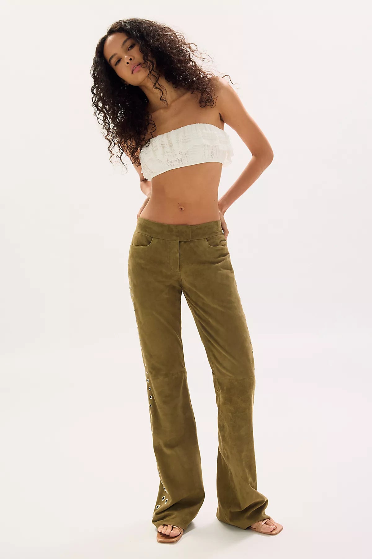 Deadwood Dali Suede Eyelet Pants