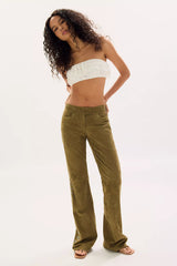 Deadwood Dali Suede Eyelet Pants