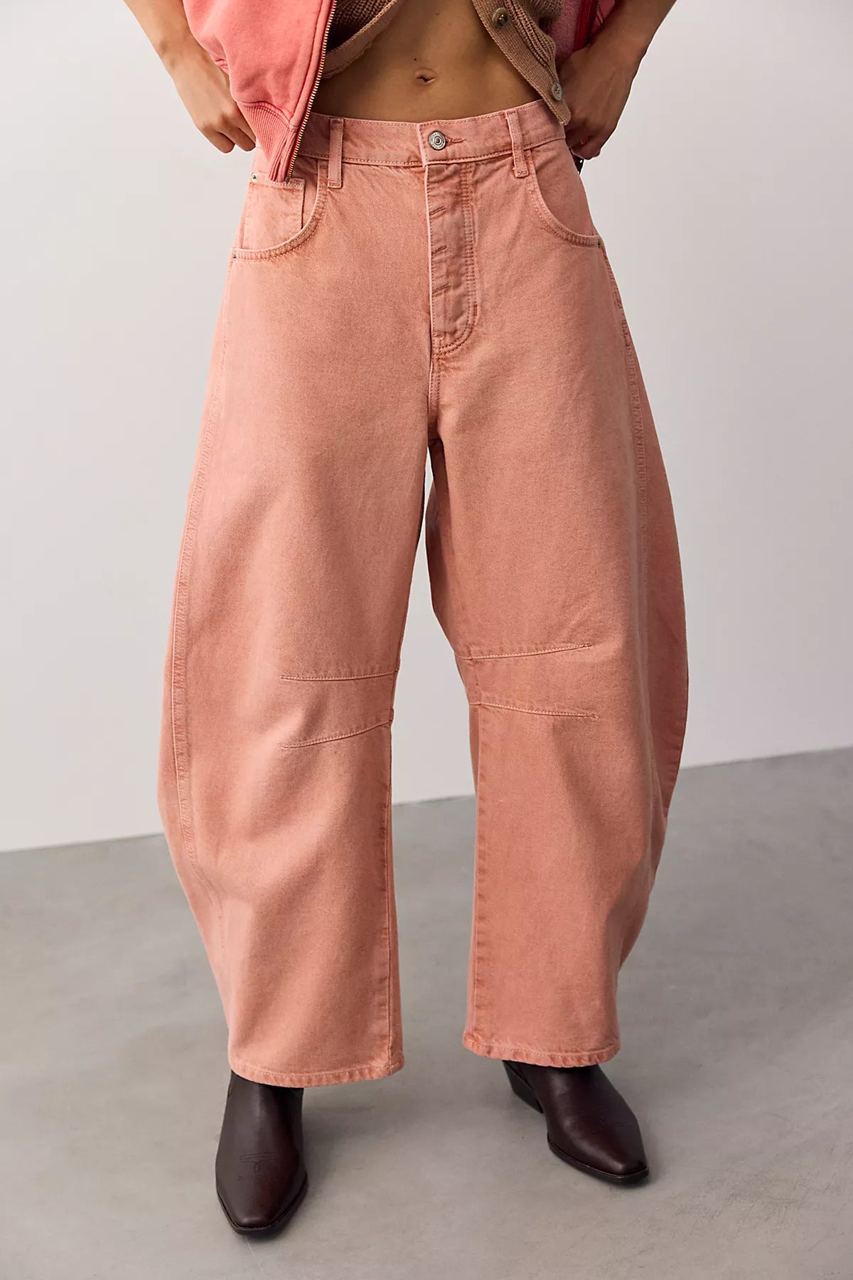 We The Free Good Luck Mid-Rise Barrel Jeans