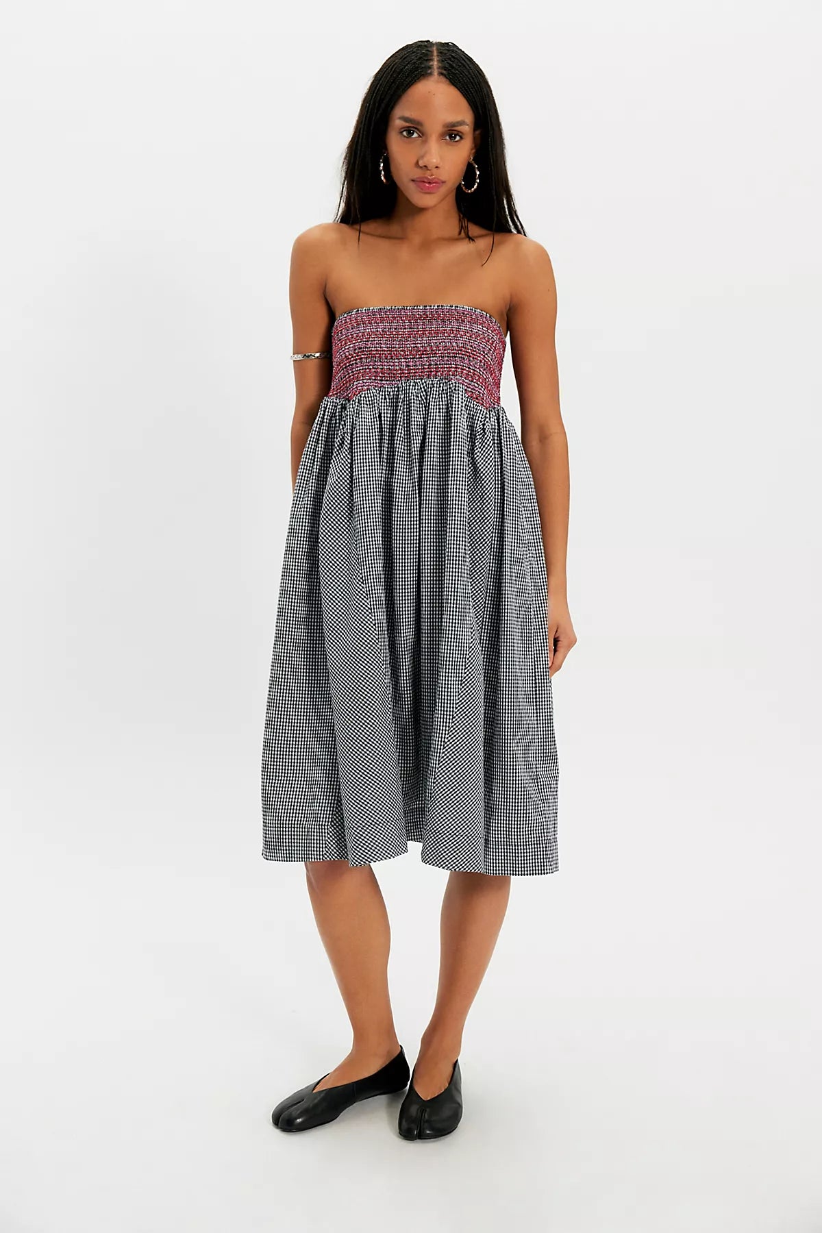 Damson Madder Layla Godet Midi Skirt