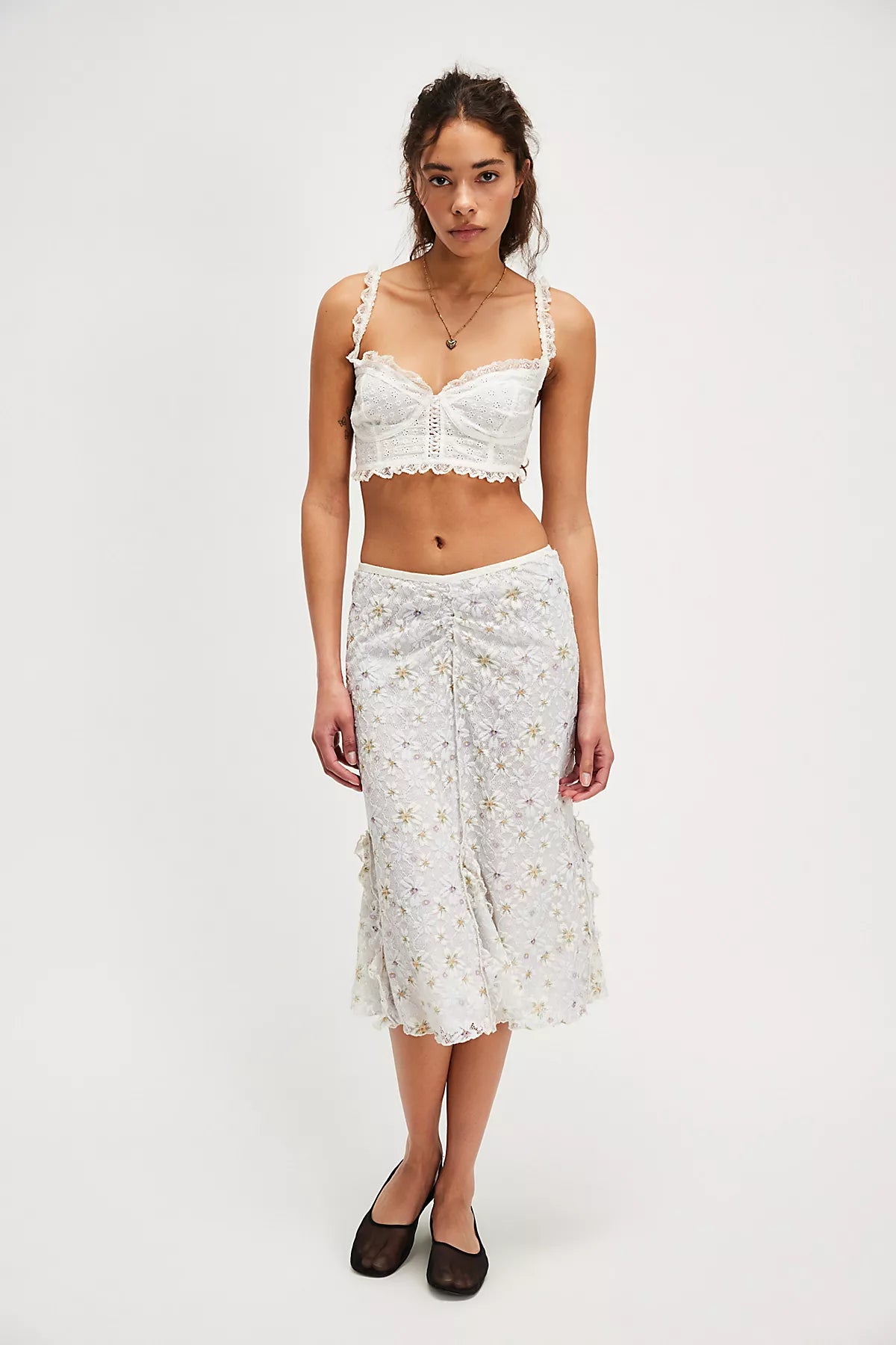 Anna Sui Pansy Ruffle Skirt