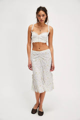 Anna Sui Pansy Ruffle Skirt