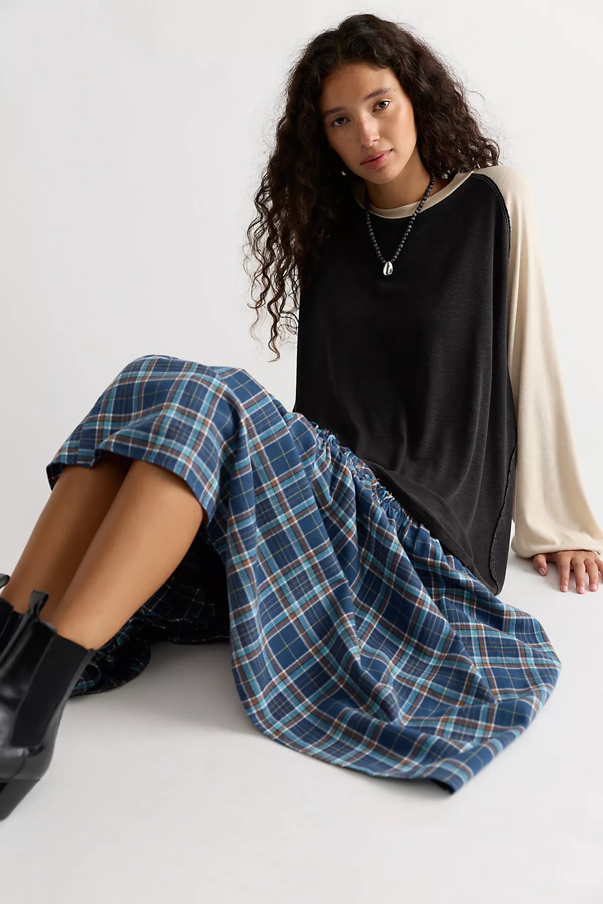 Emberwood Flannel Maxi Skirt