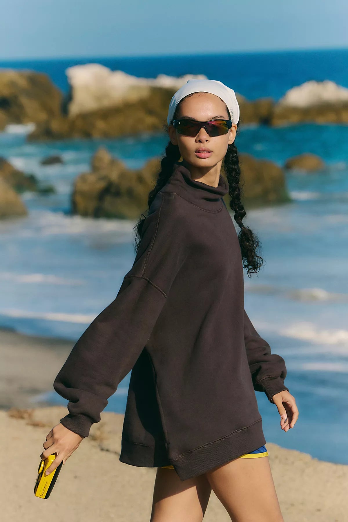A Cut Above Mock Neck Pullover Sweatshirt