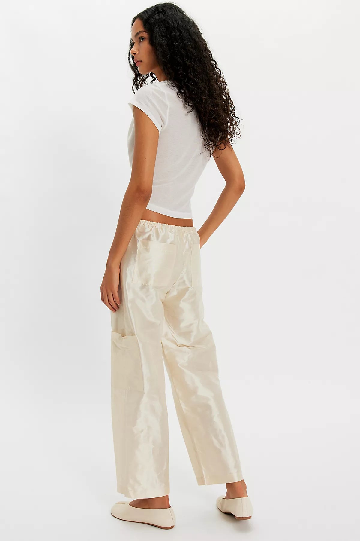 DONNI. The Taffeta Drawstring Cargo Pants
