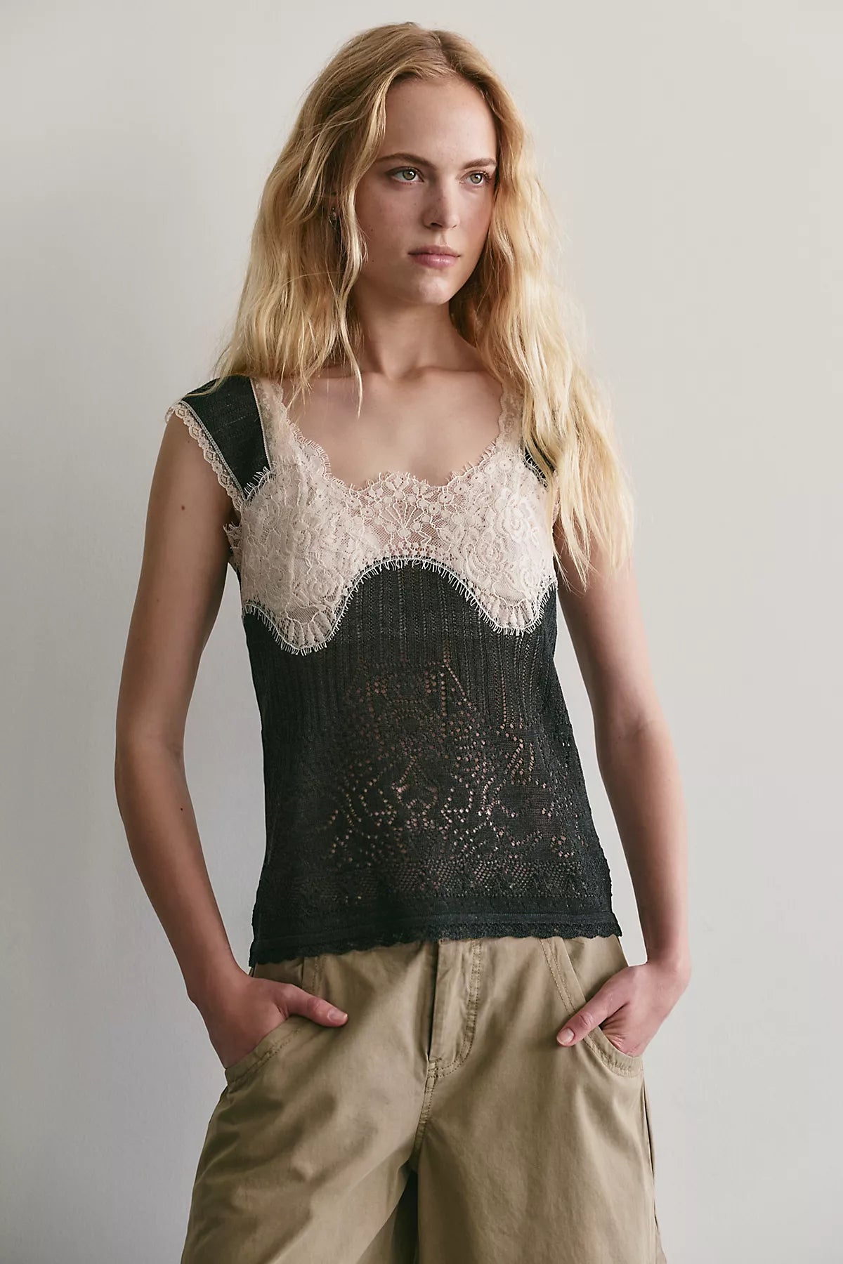 Anna Sui Lace Knit Camisole