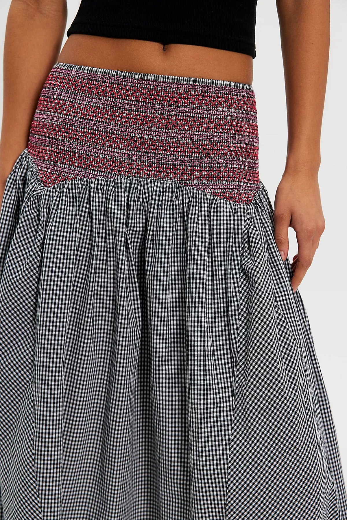 Damson Madder Layla Godet Midi Skirt