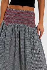 Damson Madder Layla Godet Midi Skirt