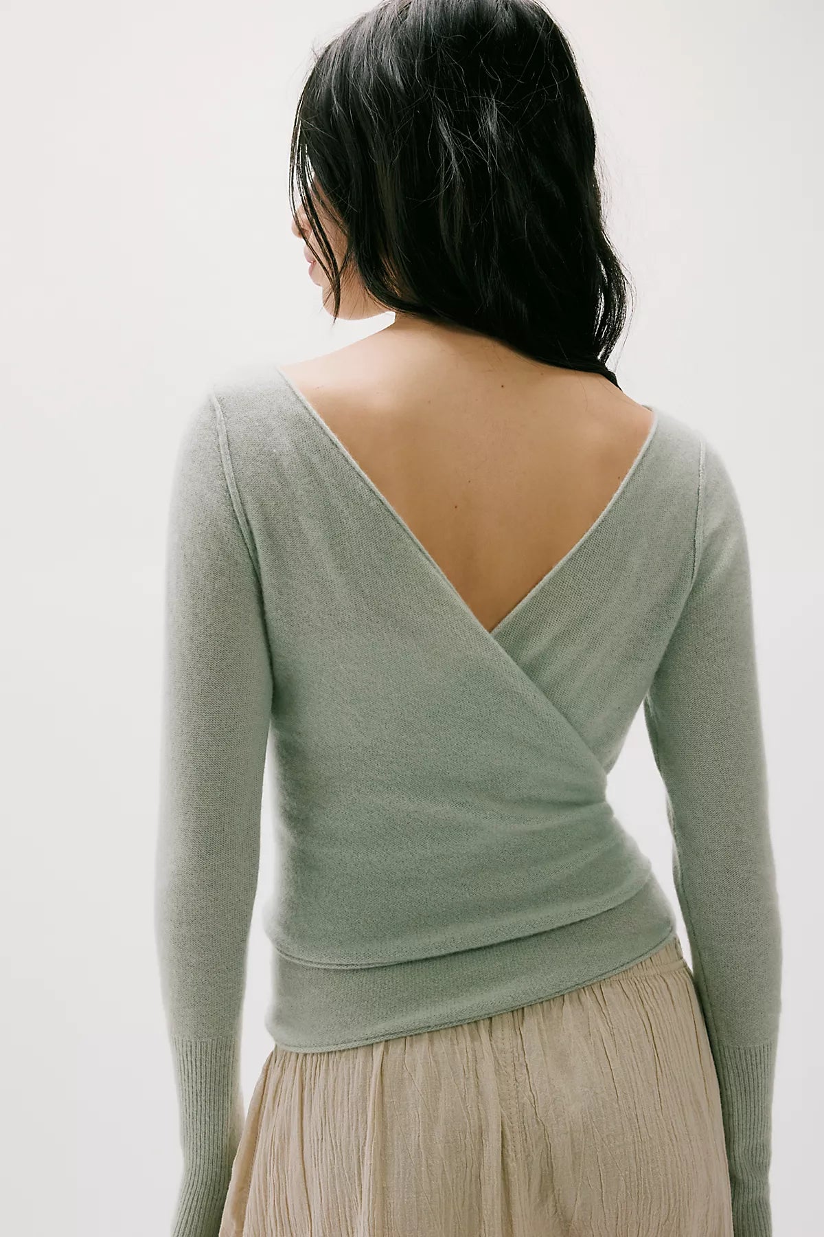Cashmere Reversible Wrap Sweater