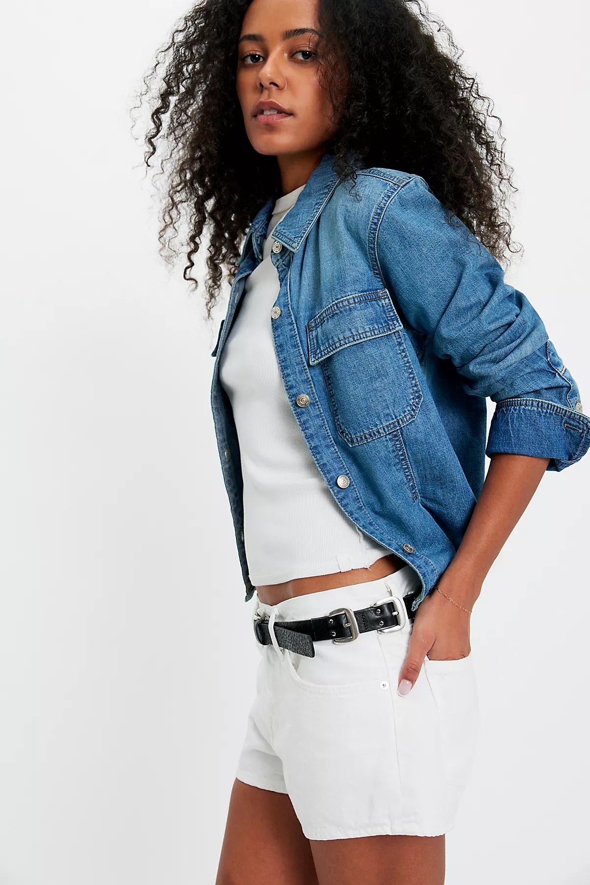 AGOLDE Parker Low-Rise Denim Shorts