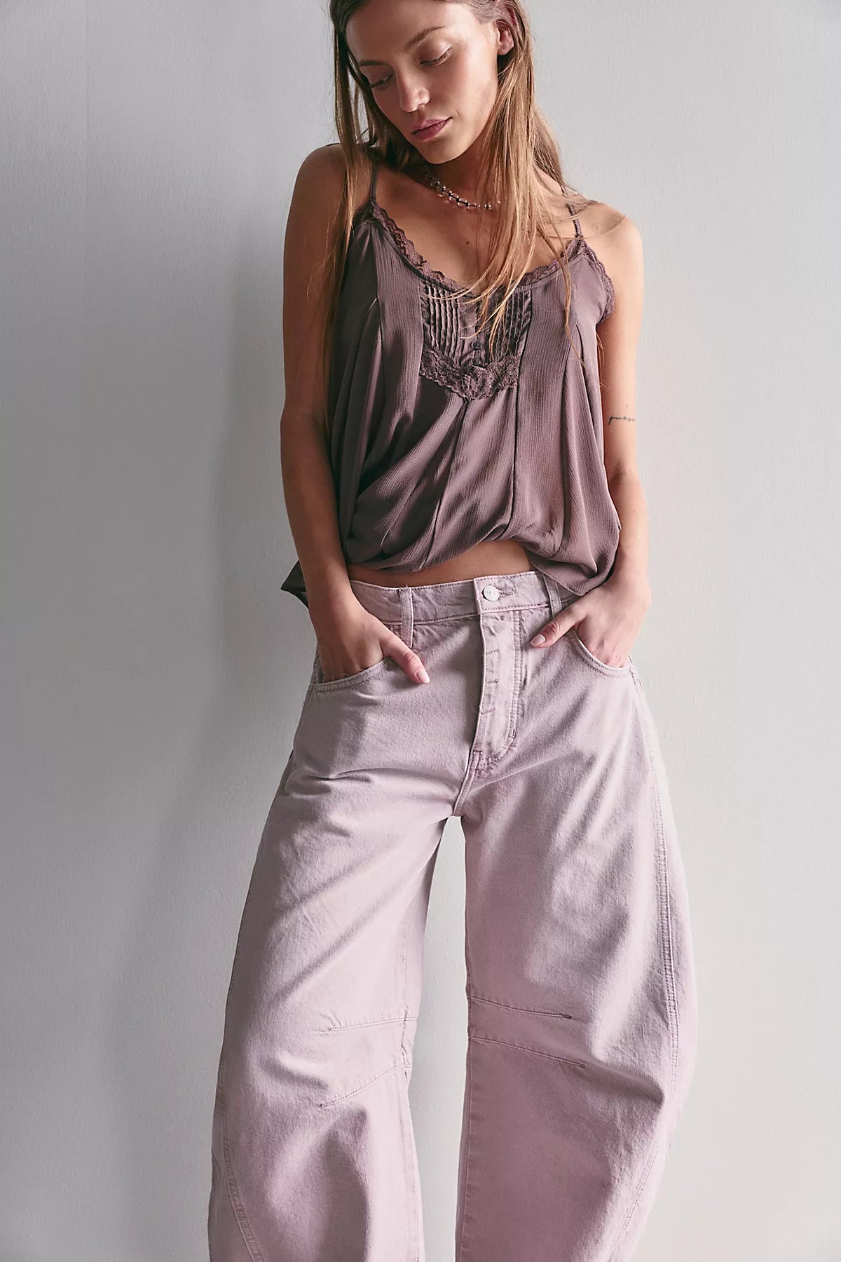 We The Free Good Luck Mid-Rise Barrel Jeans