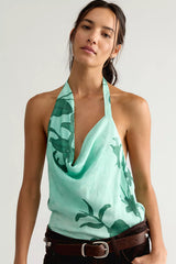 Amalina Printed Halter Top