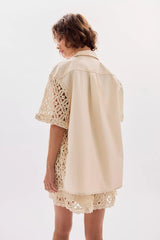 Bohemian Traders Crochet Spliced Shorts Set