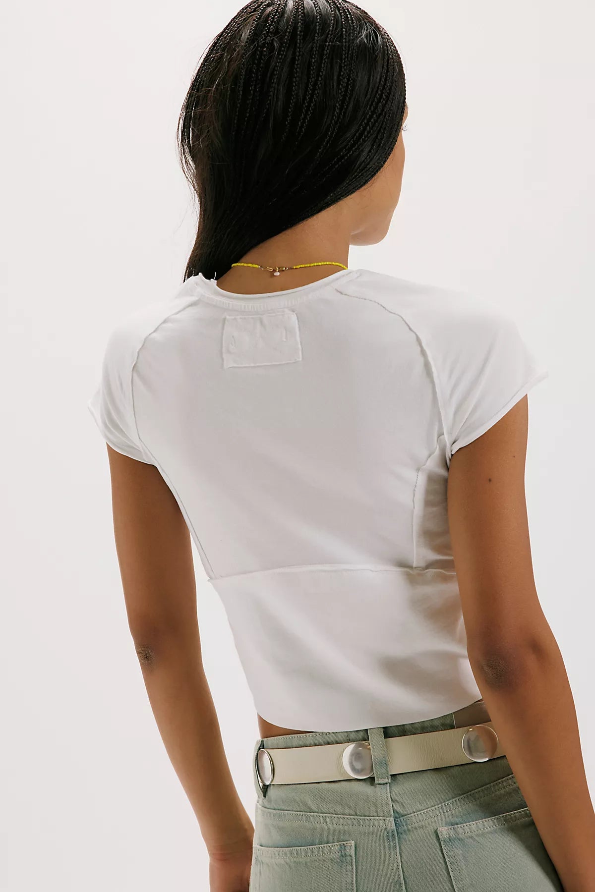 We The Free Protagonist Cropped Cap Sleeve Tee