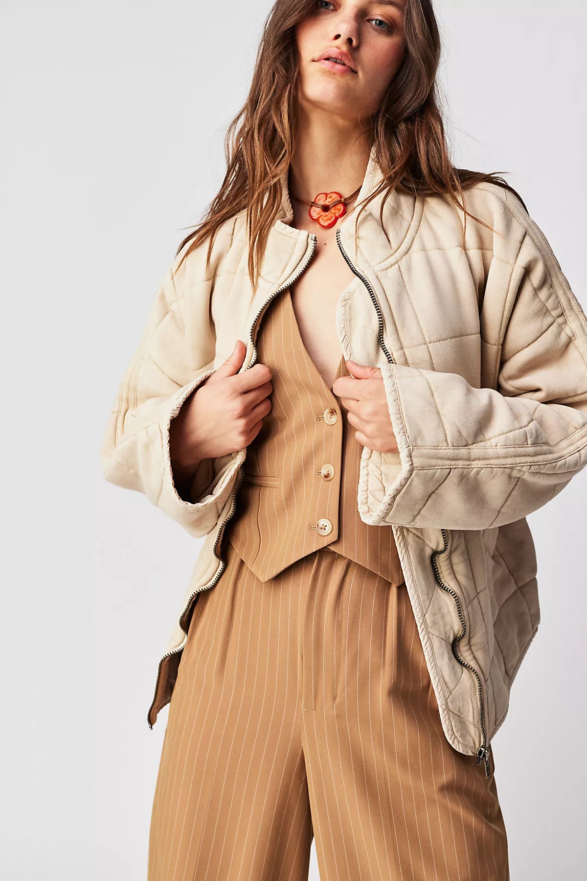 Dolman Quilted Knit Jacket