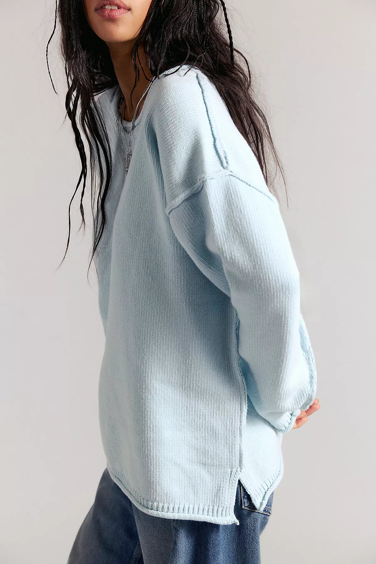 We The Free Ella Roll-Neck Cotton Knit Sweater